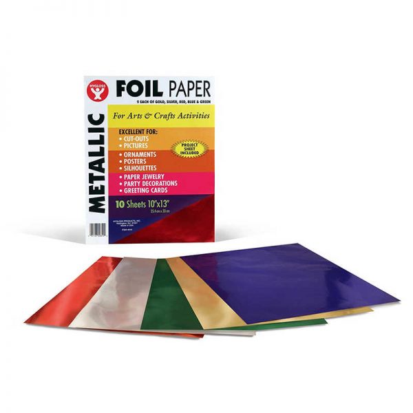 Hygloss® Metallic Foil Paper, 10" x 13", 10 Sheets