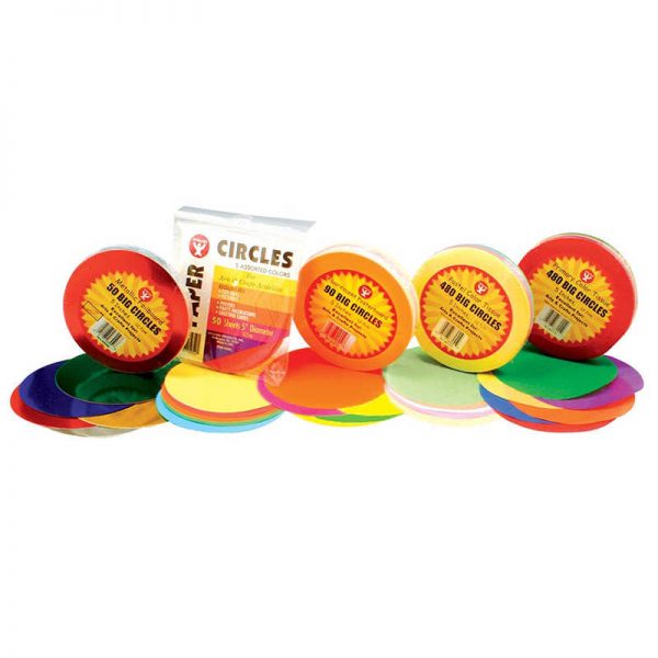 Hygloss® Tissue Circles, 5", Primary Colors, Pack of 480
