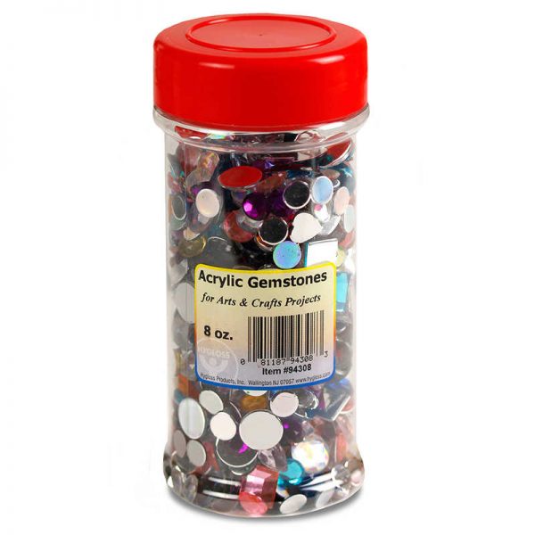 Hygloss® Multicolor Acrylic Gemstones, 8 oz.