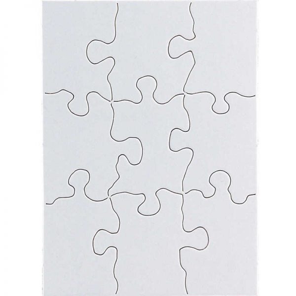Hygloss® Compoz-A-Puzzle®, 4" x 5 1/2" Rectangle, 9 pieces