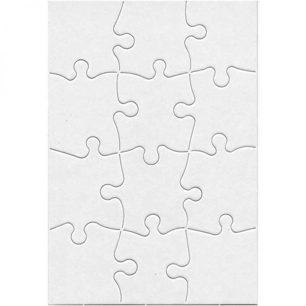 Hygloss® Compoz-A-Puzzle®, 5 1/2" x 8" Rectangle, 12-Piece, Pack of 24