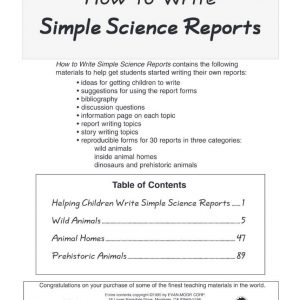 How to Write Simple Science Reports, Grades 1-4 by Evan-Moor EMC0395