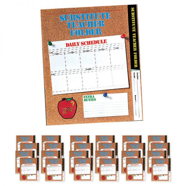 Carson Dellosa Education Substitute Teacher Folder, Elementary, Pack of 24