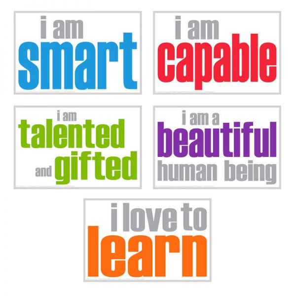 INSPIRED MINDS Self-Esteem Posters, Pack of 5