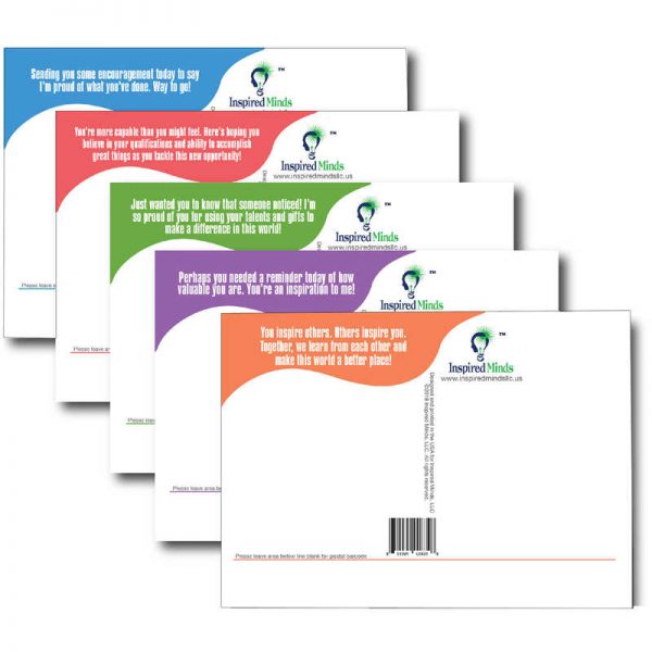 INSPIRED MINDS Self-Esteem Postcards, Pack of 15