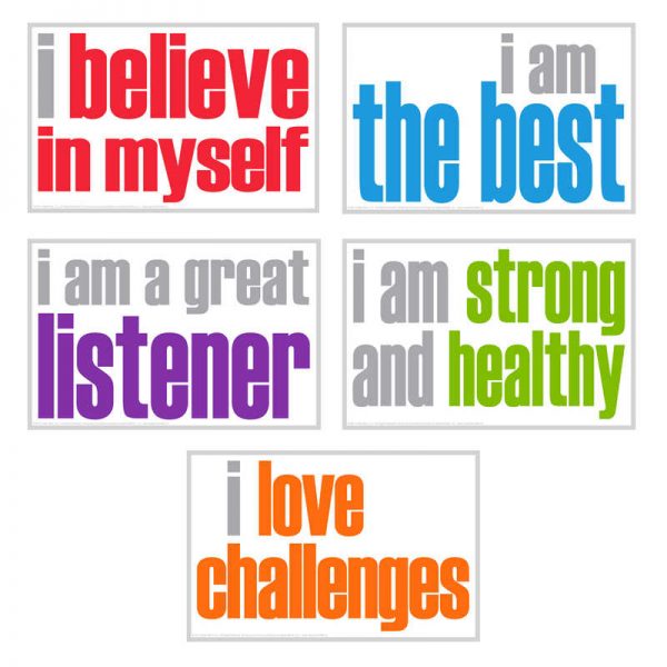 INSPIRED MINDS Positivity Posters, Pack of 5