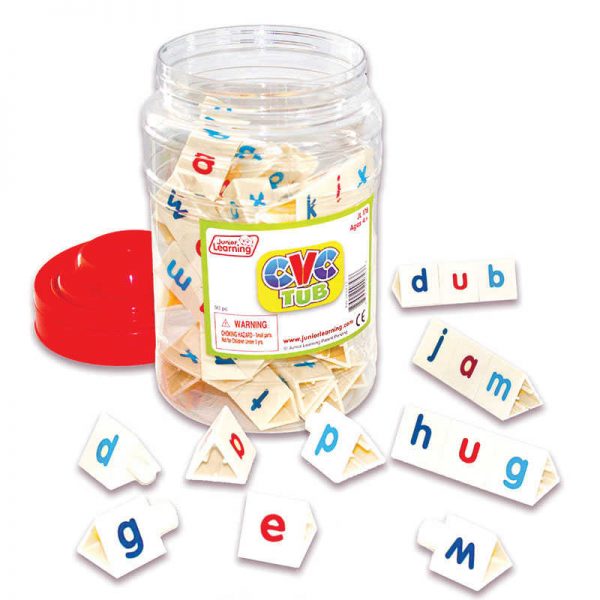 Junior Learning® Tri-Blocks® CVC Tub, Set of 90