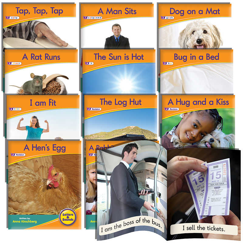 Junior Learning® Nonfiction Readers, Letter Sounds, Set of 12