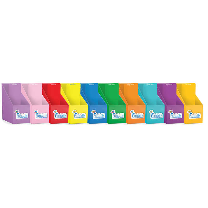 Junior Learning® Fantails™ Book Banded Library Holders, Set of 10