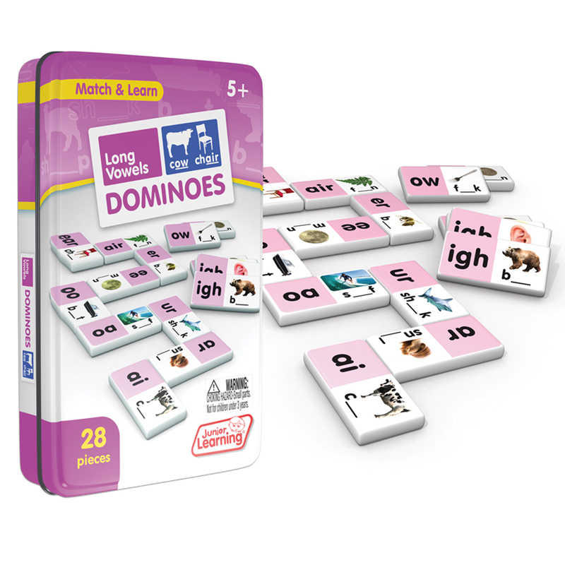Junior Learning® Long Vowels Dominoes, 2 Sets