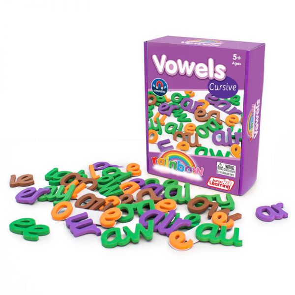 Junior Learning® Rainbow Vowels, Cursive