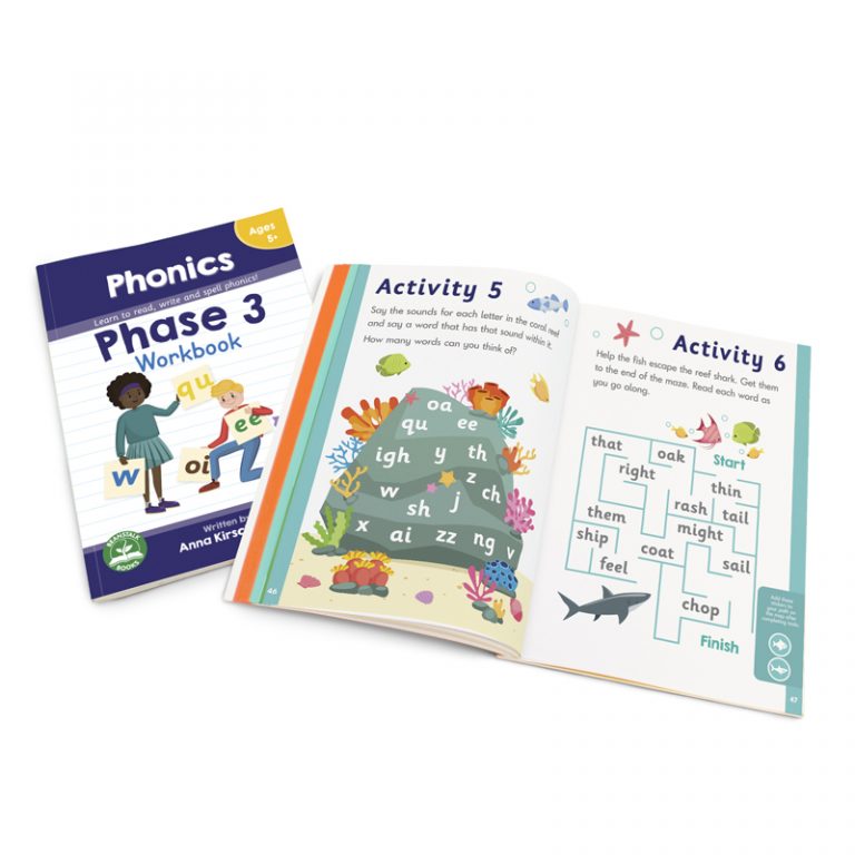 Junior Learning® Phase 3 Phonics Workbook