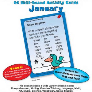 January – Teacher! Teacher! I’m Done! What’s Next? 64 Skill-Based Activity Cards by Practice & LearnRight Publications