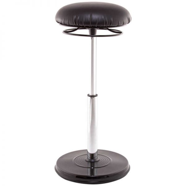 Kore Design® Office PLUS Sit-Stand Adjustable Chair 21.5-32" Black Leather-Like