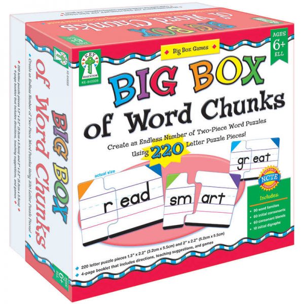 Carson Dellosa Education Big Box of Word Chunks Manipulative, Grade 1-3