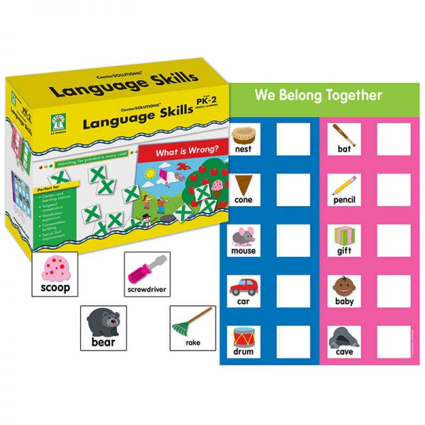 Carson Dellosa Education Language Skills File Folder Game, Grades PreK-2