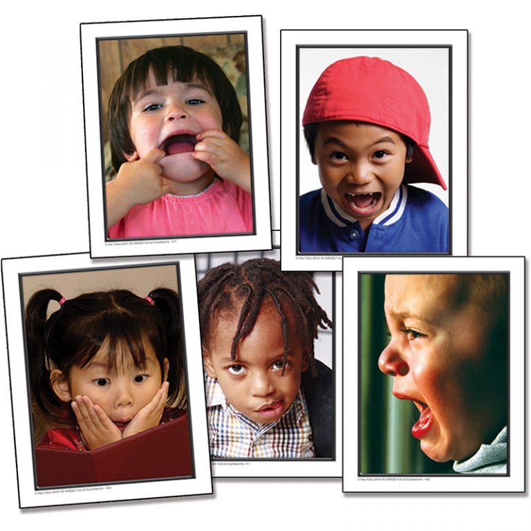Key Education Publishing Facial Expressions Learning Cards, Grade PK-1