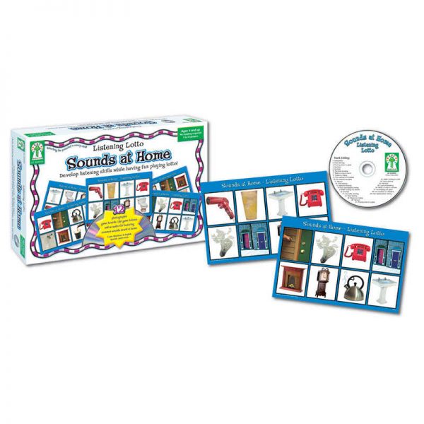 Carson Dellosa Education Listening Lotto: Sounds at Home Board Game