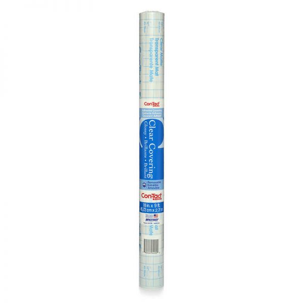 Con-Tact® Adhesive Roll, Clear, 18" x 9 ', Glossy
