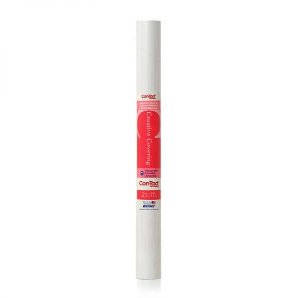 Con-Tact® Self-Adhesive Creative Covering, White, 18" x 20 ft