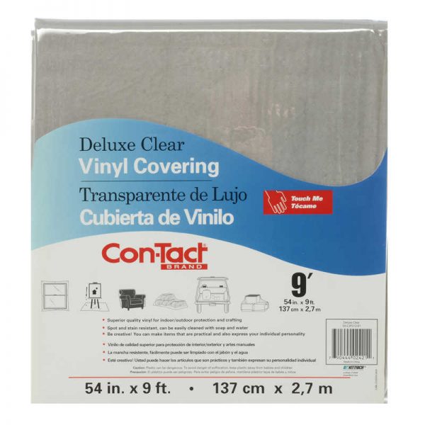 Con-Tact® Clear Vinyl Covering, Deluxe, 54" x 9'