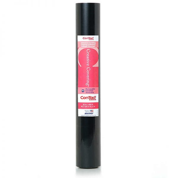 Con-Tact® Adhesive Roll, Black, 18" x 60'