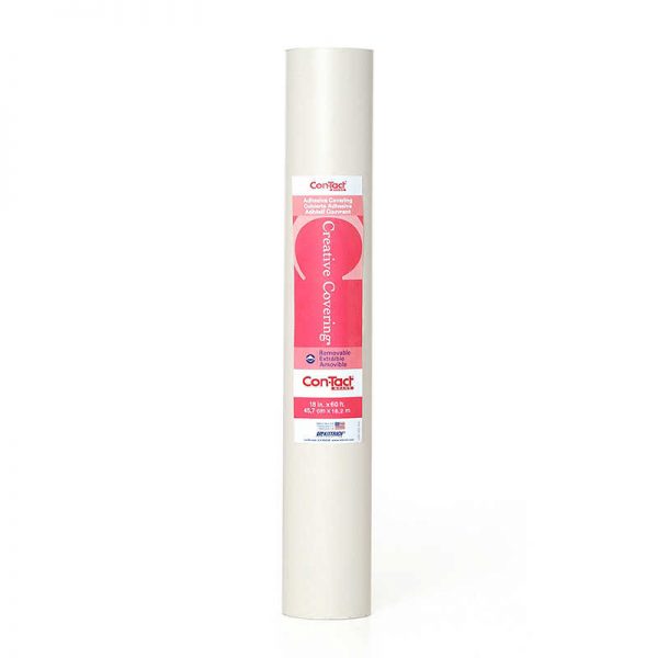 Con-Tact® Self-Adhesive Creative Covering, White, 18" x 60 ft