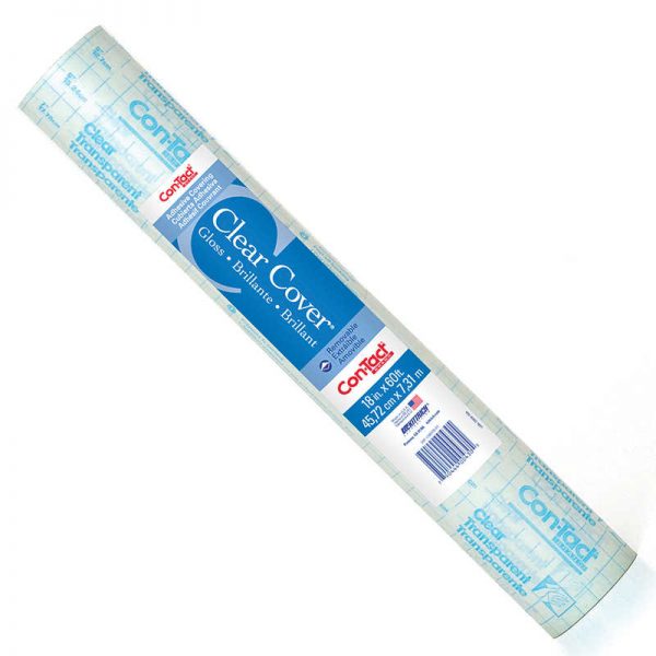 Con-Tact® Self-Adhesive Covering, Clear, 18" x 60 ft