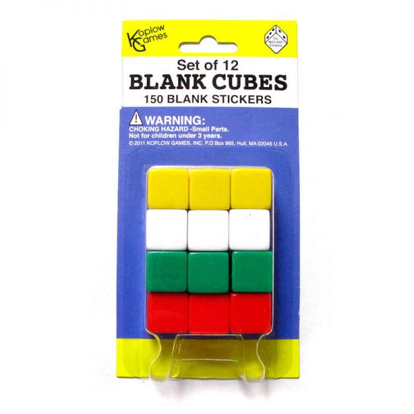Koplow Games Blank Dice Set with Stickers