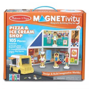 Melissa & Doug Magnetivity™ Magnetic Building Play Set: Pizza & Ice Cream Shop
