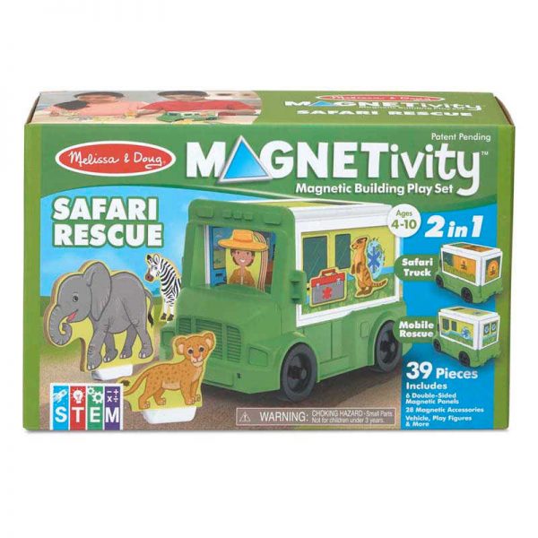 Melissa & Doug Magnetivity™ Magnetic Building Play Set: Safari Rescue