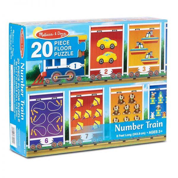 Melissa & Doug Number Train Floor Puzzle, 20 Pieces