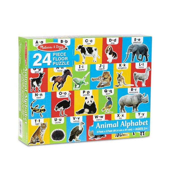 Melissa & Doug Animal Alphabet Floor Puzzle, 24 Pieces