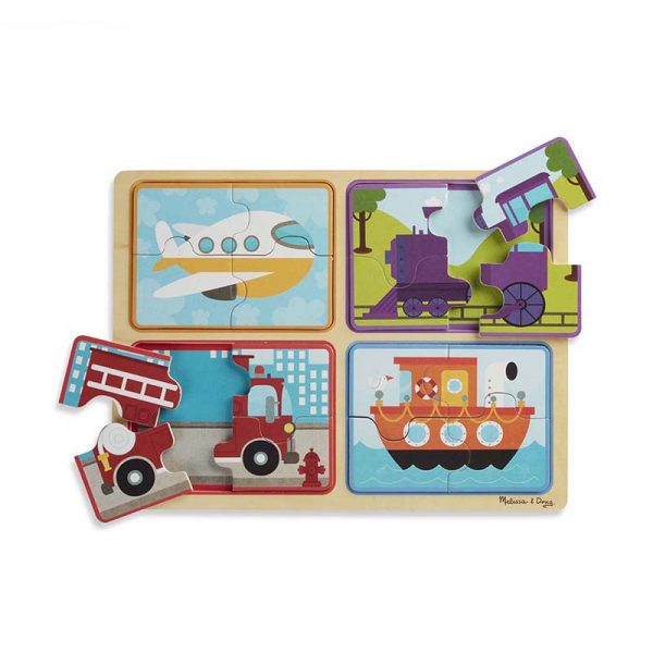 Melissa & Doug Natural Play Wooden Puzzle: Ready, Set, Go
