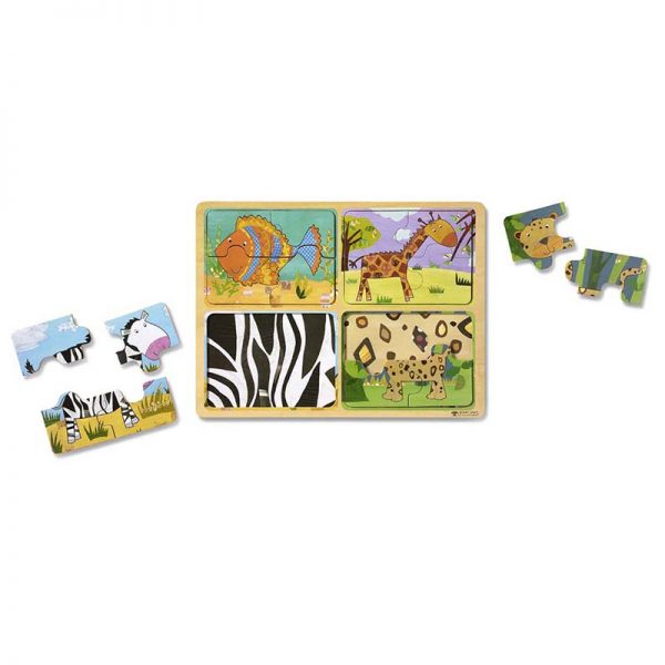 Melissa & Doug Natural Play Wooden Puzzle: Animal Patterns
