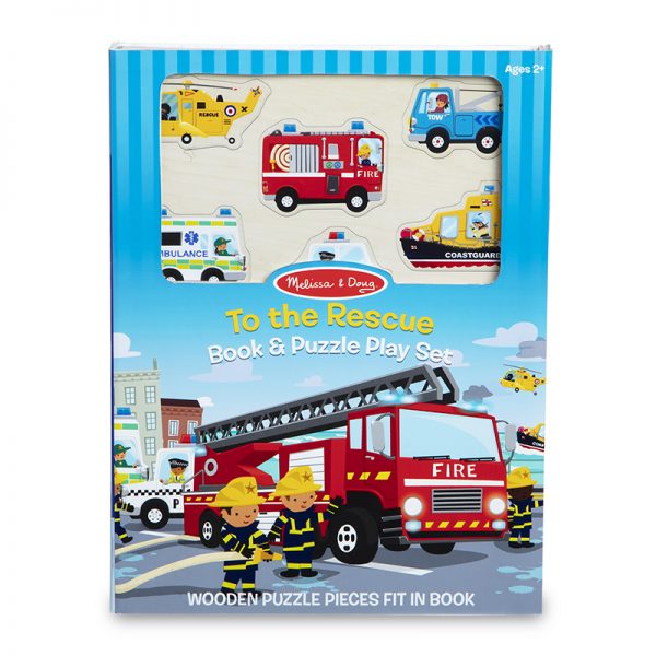 Melissa & Doug Book & Puzzle Play Set: To the Rescue