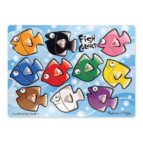 Melissa & Doug Fish Colors Mix 'n Match Peg Puzzle, 10 pcs