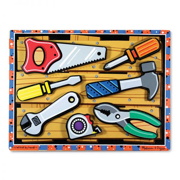 Melissa & Doug Tools Chunky Puzzle, 9" x 12", 7 Pieces