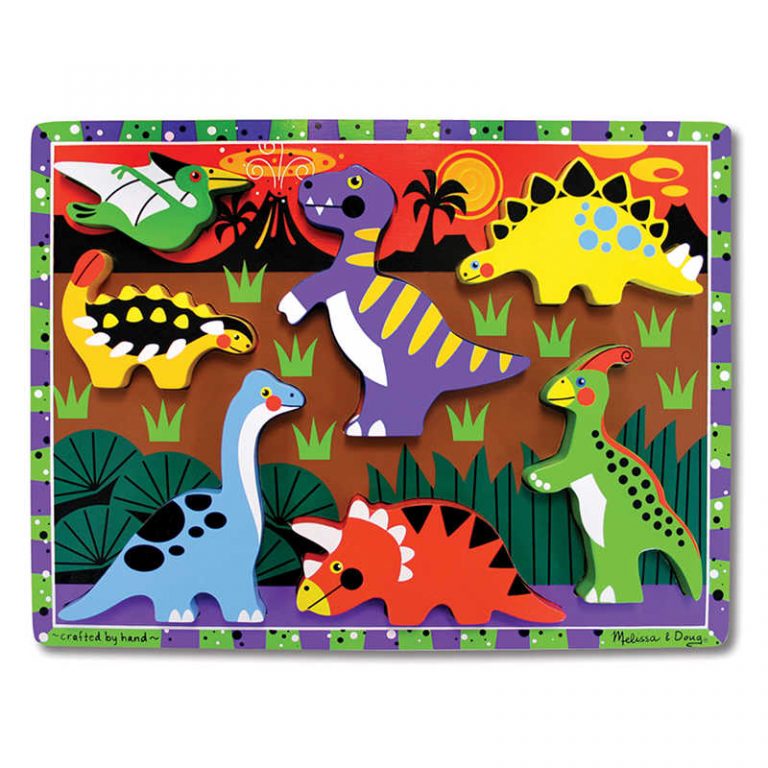 TeachersParadise - Melissa & Doug Dinosaurs Chunky Puzzle, 9" x 12", 7