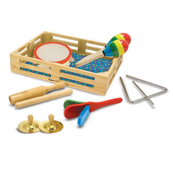 Melissa & Doug Band-in-a-Box - Clap! Clang! Tap!, 10 Pieces