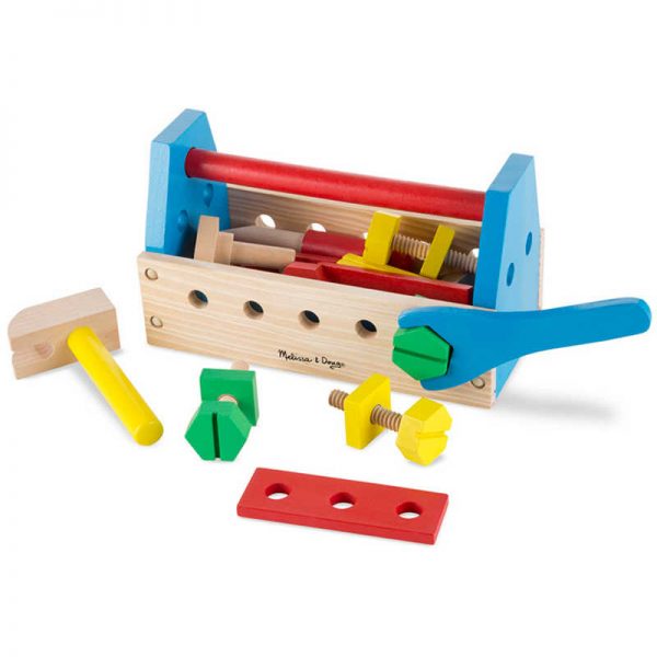Melissa & Doug Take-Along Tool Kit, Wooden, 24 Pieces