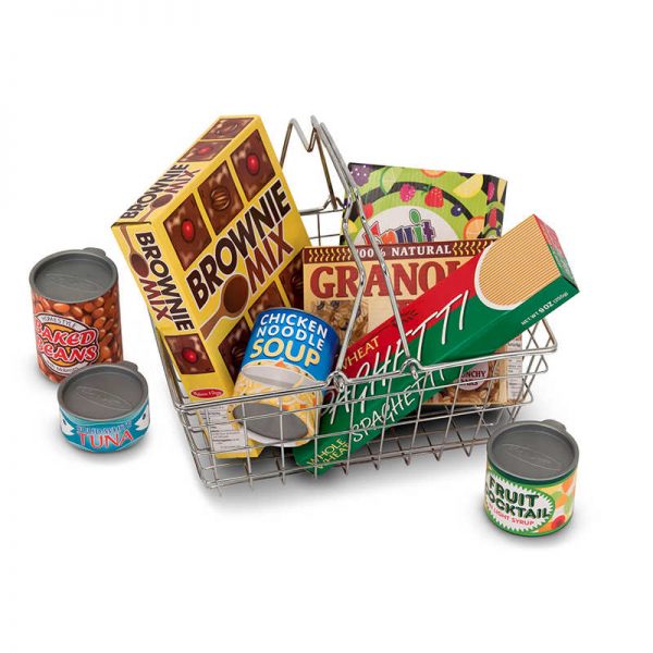 Melissa & Doug Let's Play House! Grocery Basket with Play Food