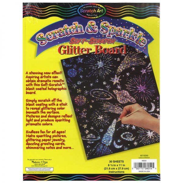 Melissa & Doug Scratch Art Scratch & Sparkle Glitter Board, 30 Sheets