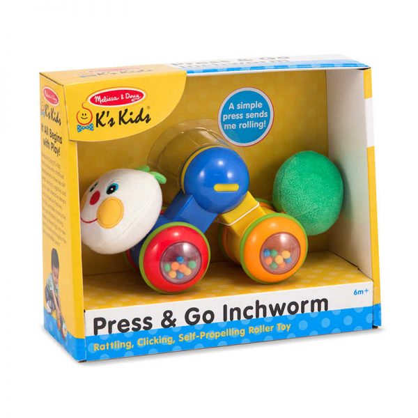 Melissa & Doug Press & Go Inchworm Baby and Toddler Toy