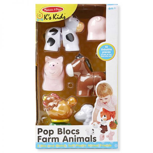 Melissa & Doug Pop Blocs Farm Animals