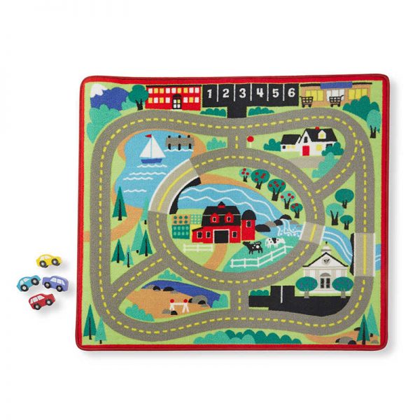 Melissa & Doug 'Round the Town Road Rug & Car Set