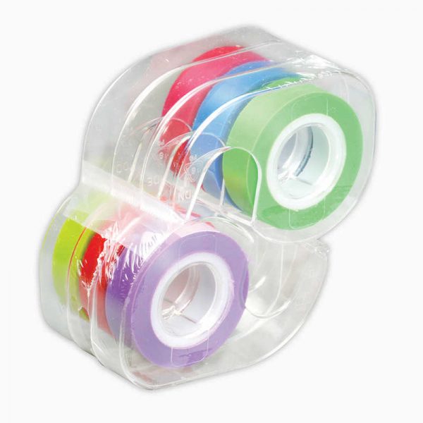 Lee Products Removable Highlighter Tape, Assorted Colors, Pack of 6