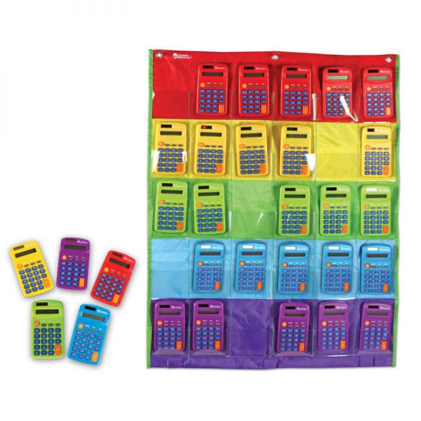 Learning Resources Rainbow Calculators & Storage Chart
