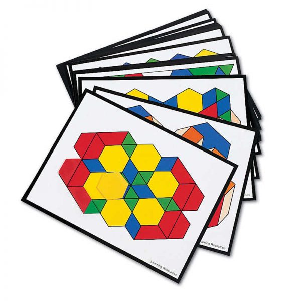 Learning Resources Intermediate Pattern Block Design Cards, Pack of 36