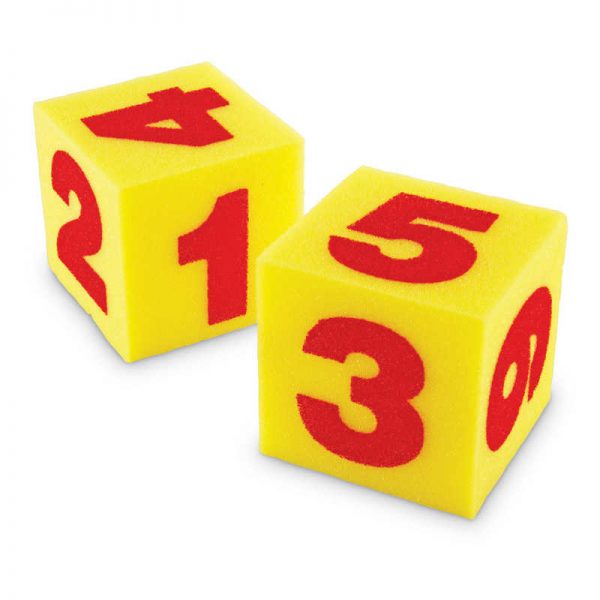 Learning Resources Giant Soft Numeral Cubes, 2/pkg